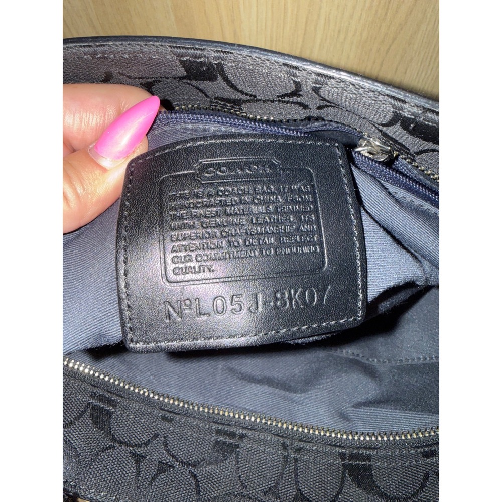 Coach Hamptons Signature Carryall Tote Bag Black - Gem